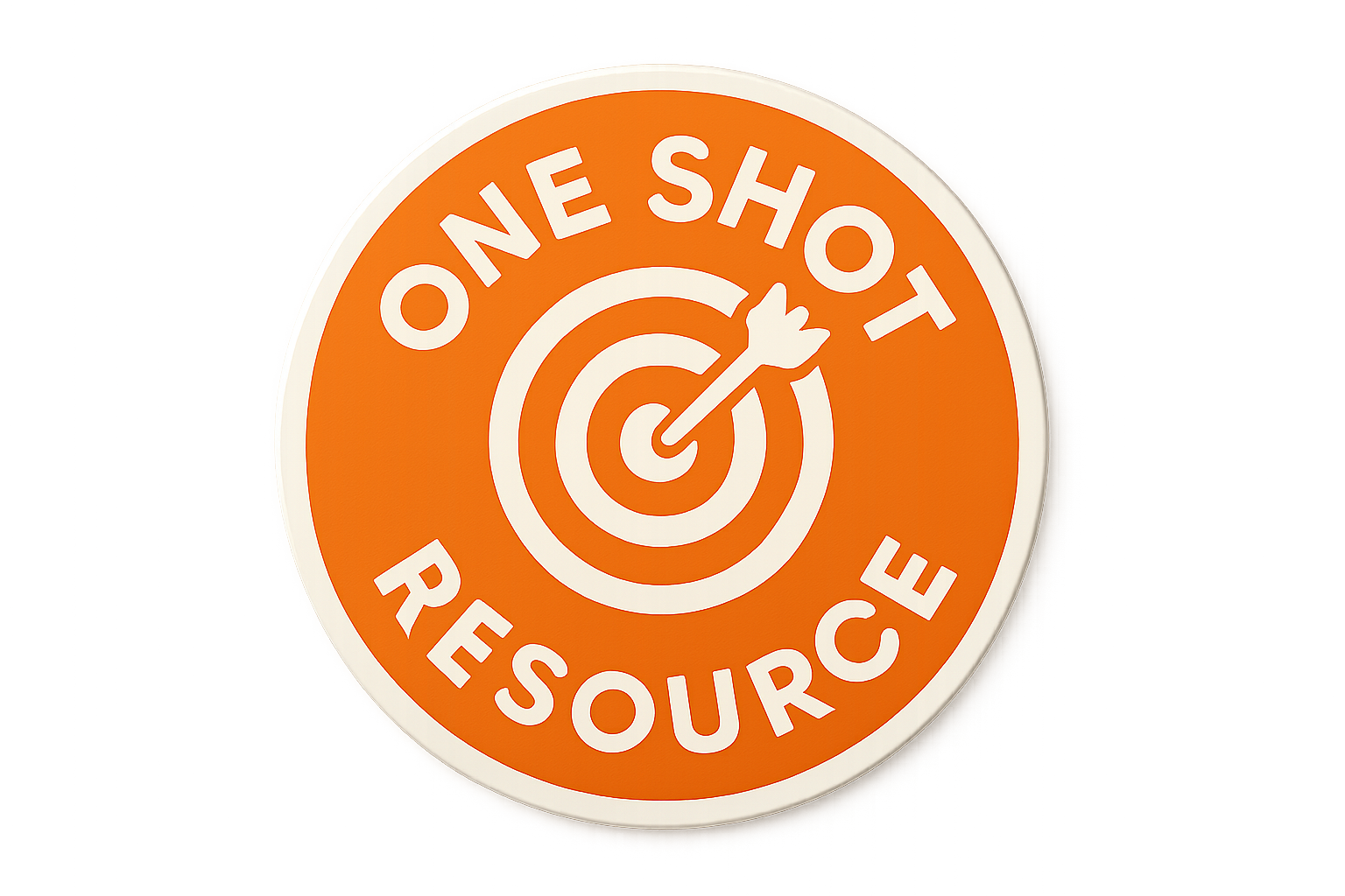 One shot resource sticker